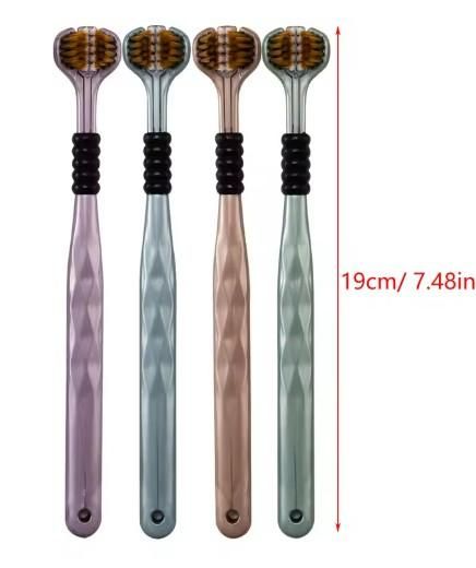 🪥 3-Sided Toothbrush – Deep Clean 360° Bristles (Pack of 2 / Pack of 4)