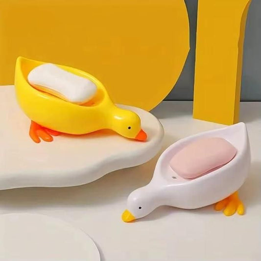 🦆 Duck Shape Soap Holder – Cute Sink Decor & Soap Stand (Pack of 2)