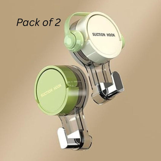 🪝 Suction Wall Hooks – No Drilling Bathroom & Kitchen Organizer (Pack of 2)