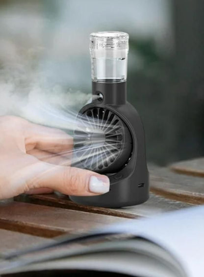 ❄️ Portable Rechargeable Handheld Spray Cooling Fan – Mini Mist Fan for Instant Cooling