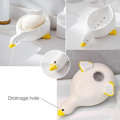 🦆 Duck Shape Soap Holder – Cute Sink Decor & Soap Stand (Pack of 2)