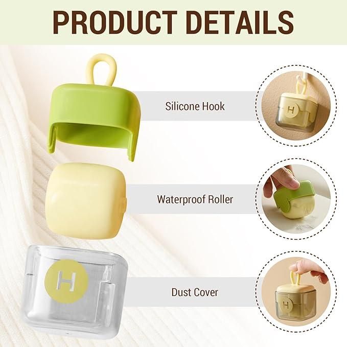 🧼 Manual Mini Lint Roller – Reusable Hair & Dust Remover