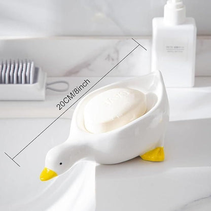 🦆 Duck Shape Soap Holder – Cute Sink Decor & Soap Stand (Pack of 2)