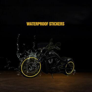 🚗 Car & Bike Tyre Body Reflective Stickers – Safety Night Visibility (18 Stripes)
