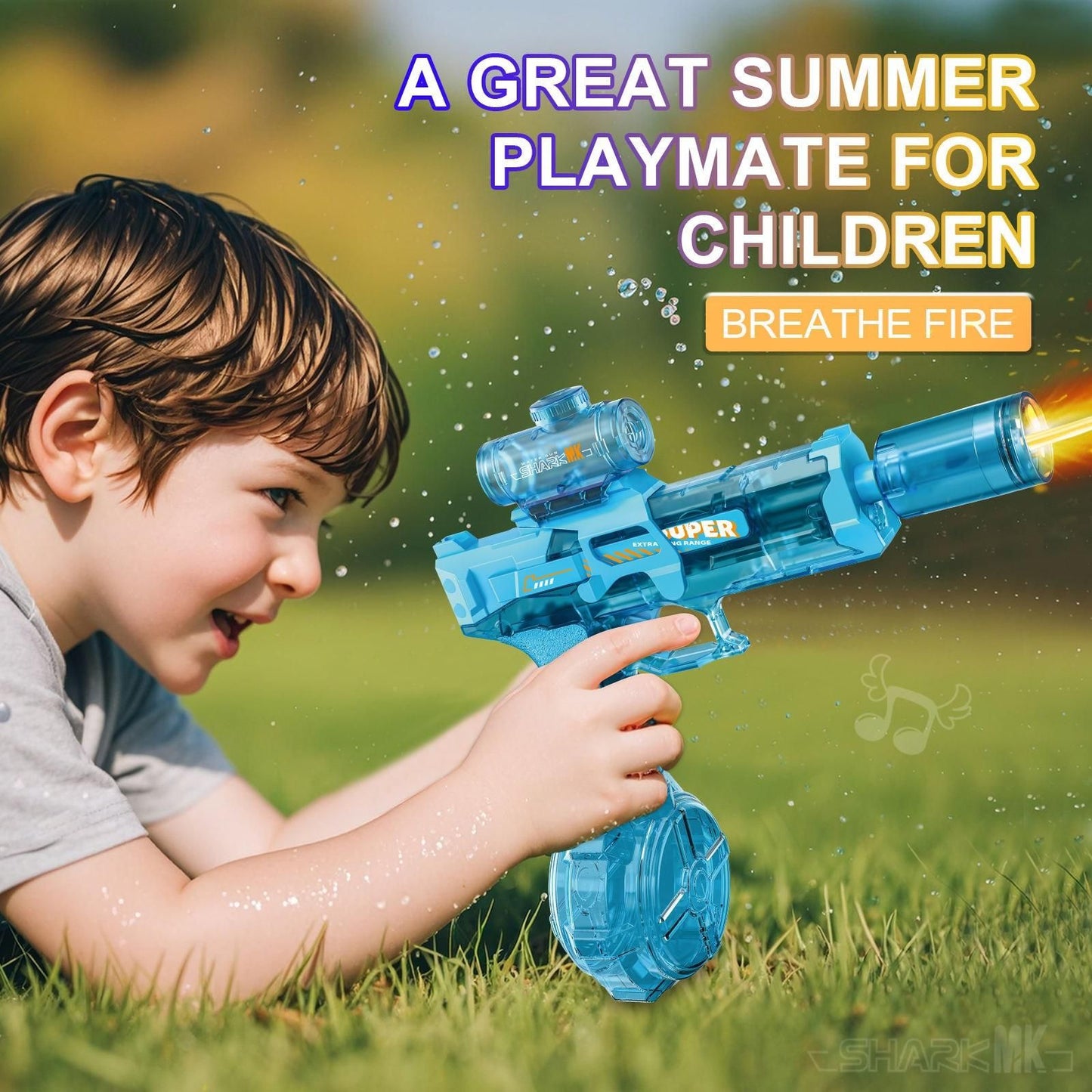 🔥 Fire Light Electric Water Gun – LED Light Blaster Toy for Kids & Adults