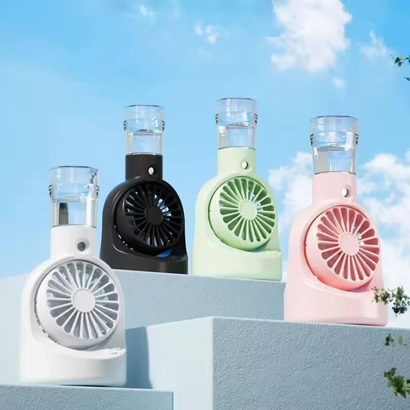 ❄️ Portable Rechargeable Handheld Spray Cooling Fan – Mini Mist Fan for Instant Cooling