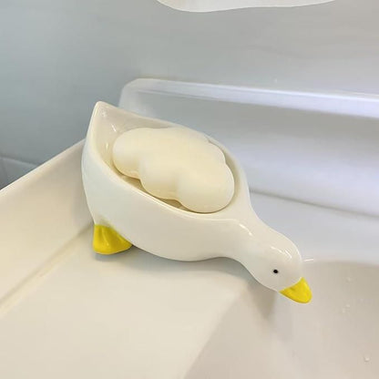 🦆 Duck Shape Soap Holder – Cute Sink Decor & Soap Stand (Pack of 2)
