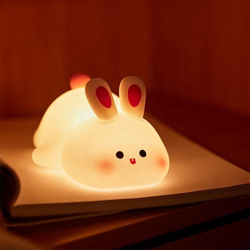 🐰 Kawaii Cute Bunny Night Lamp (USB Rechargeable, Dimmable)