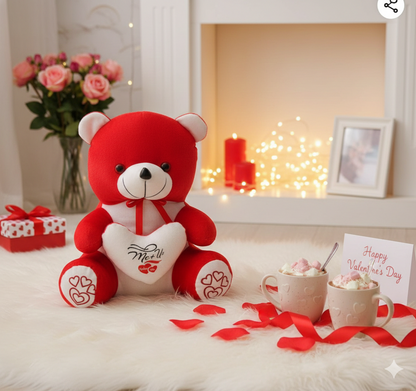 Love Quote Soft Teddy Bear – Plush Cotton Gift Toy (Multicolor)
