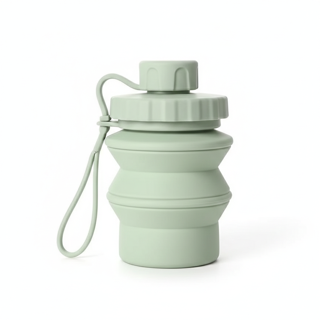 💧 Collapsible Silicone Water Bottle – BPA Free, Leak-Proof & Travel-Friendly (600 ml)