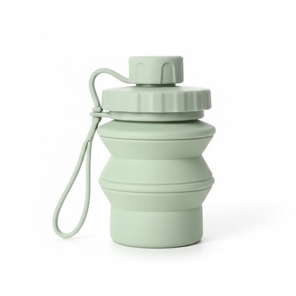 💧 Collapsible Silicone Water Bottle – BPA Free, Leak-Proof & Travel-Friendly (600 ml)