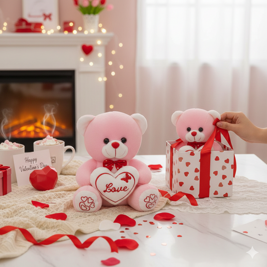 Love Quote Soft Teddy Bear – Plush Cotton Gift Toy (Multicolor)