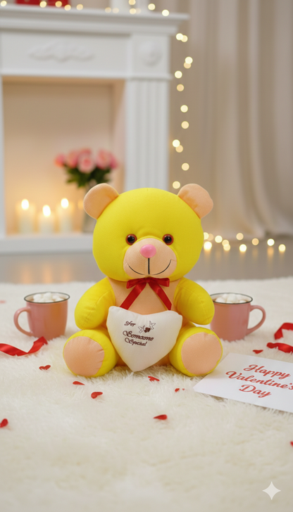 Love Quote Soft Teddy Bear – Plush Cotton Gift Toy (Multicolor)