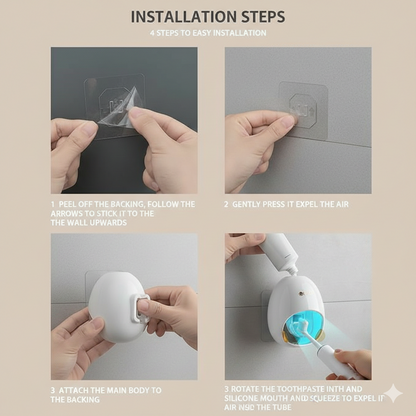 🪥 Automatic Toothpaste Dispenser – Mess-Free Wall Mounted Squeezer