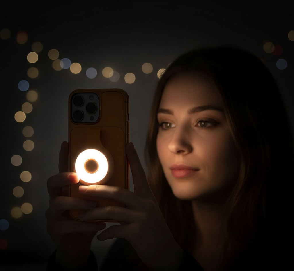 💡 Mini Magnetic LED Ring Light – Portable Clip-On Light for Selfies & Videos