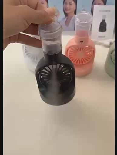 ❄️ Portable Rechargeable Handheld Spray Cooling Fan – Mini Mist Fan for Instant Cooling